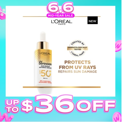 L'OREAL PARIS SKINCARE - UV Defender Sun Repair Invisible Serum SPF50+ PA++++ (Suitable for Sensitive Skin) 30ml
