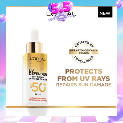 L'OREAL PARIS SKINCARE - UV Defender Sun Repair Invisible Serum SPF50+ PA++++ (Suitable for Sensitive Skin) 30ml