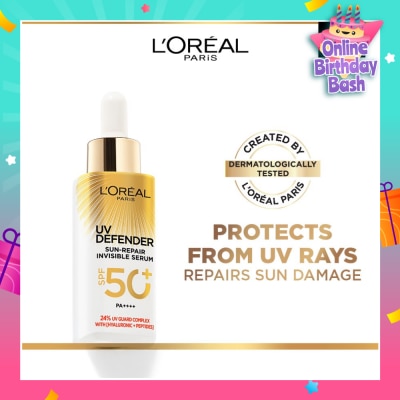 L'OREAL PARIS SKINCARE UV Defender Sun Repair Invisible Serum SPF50+ PA++++ (Suitable for Sensitive Skin) 30ml
