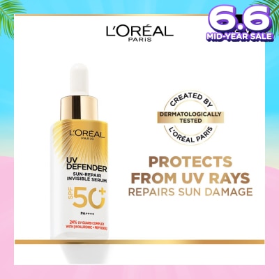 L'OREAL PARIS SKINCARE UV Defender Sun Repair Invisible Serum SPF50+ PA++++ (Suitable for Sensitive Skin) 30ml