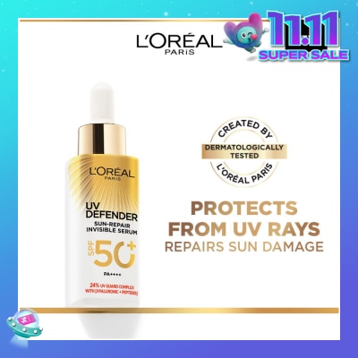 L'OREAL PARIS SKINCARE UV Defender Sun Repair Invisible Serum SPF50+ PA++++ (Suitable for Sensitive Skin) 30ml