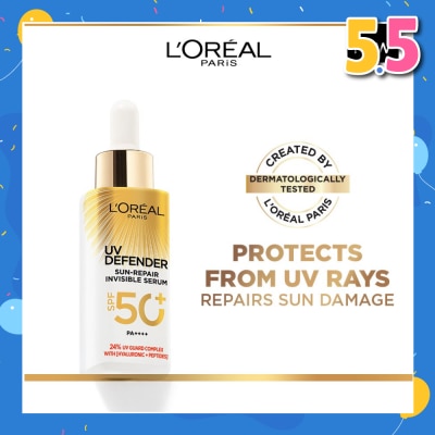 L'OREAL PARIS SKINCARE UV Defender Sun Repair Invisible Serum SPF50+ PA++++ (Suitable for Sensitive Skin) 30ml