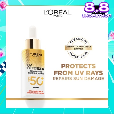 L'OREAL PARIS SKINCARE UV Defender Sun Repair Invisible Serum SPF50+ PA++++ (Suitable for Sensitive Skin) 30ml