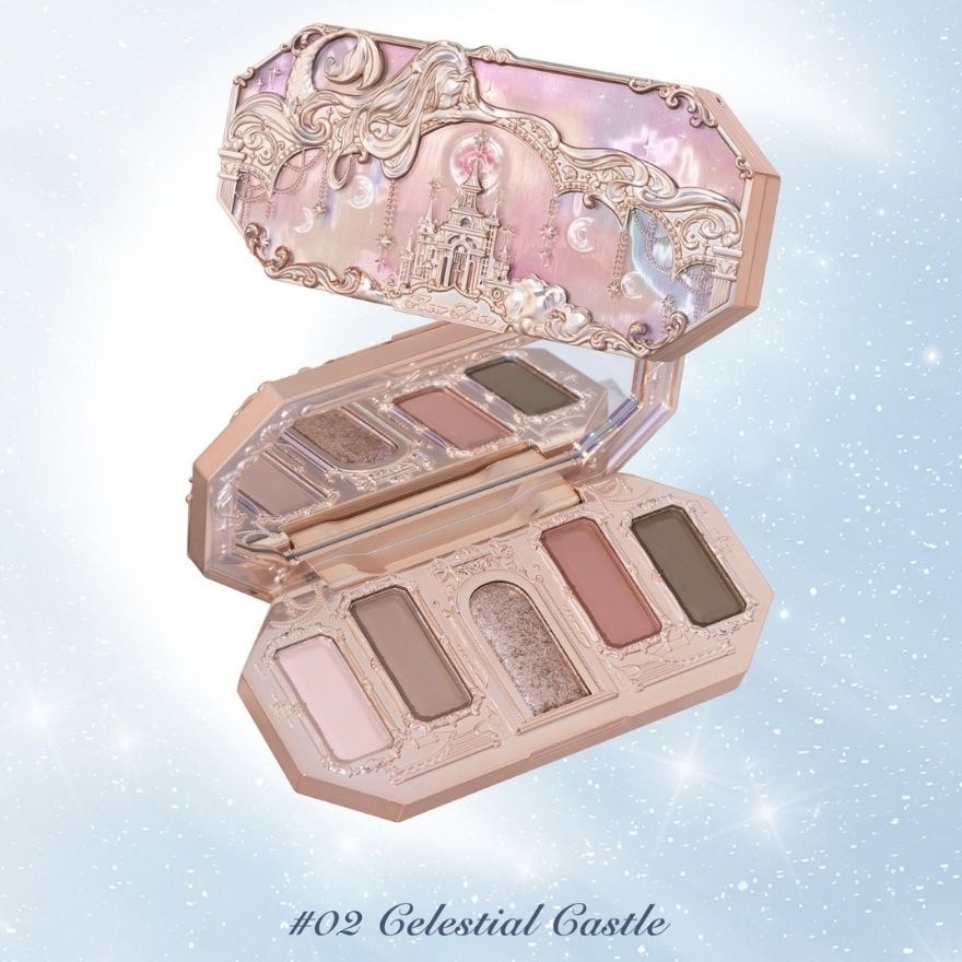 Moonlight Mermaid Five Color (Jewelry Eyeshadow Palette) 02 Celestial Castle, Helps To Create The Perfect Day To Night Looks 6.3g