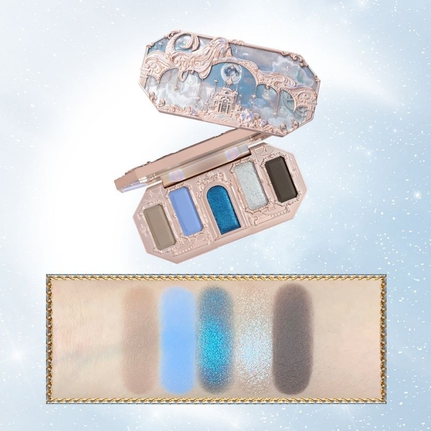 Moonlight Mermaid Five Color (Jewelry Eyeshadow Palette) 05 Moonlight Land, Helps To Create The Perfect Day To Night Looks 6.3g