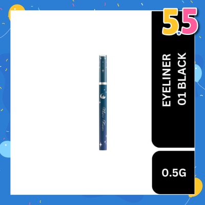 FLOWER KNOWS Moonlight Mermaid (Ultra Fine Long Lasting Eyeliner) 01 Black 0.5g