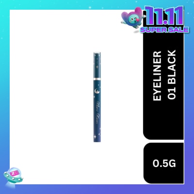 FLOWER KNOWS Moonlight Mermaid (Ultra Fine Long Lasting Eyeliner) 01 Black 0.5g (Expiry: Aug`2026)