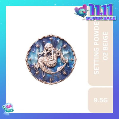 FLOWER KNOWS Moonlight Mermaid Soft Setting Powder 02 Fair Beige 9.5g (Expiry: Mar`2026)