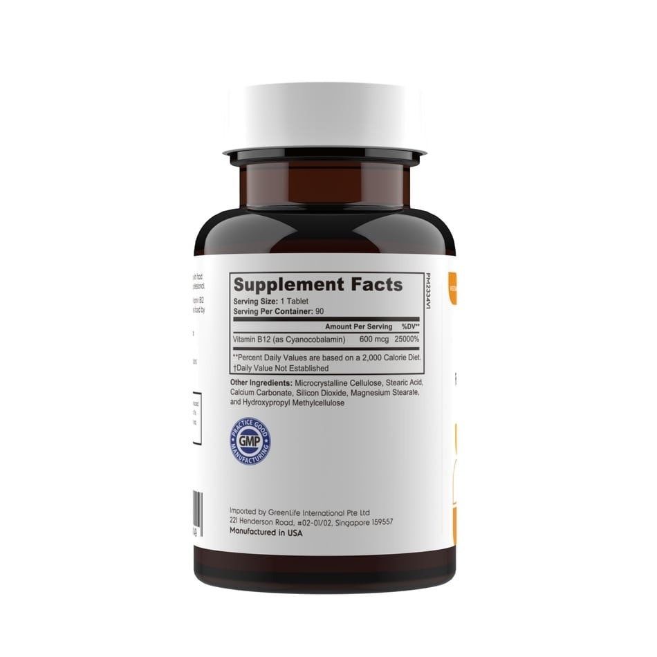 Vitamin B12 (Supports Healthy Red Blood Cells And Immune System Function) 90s
