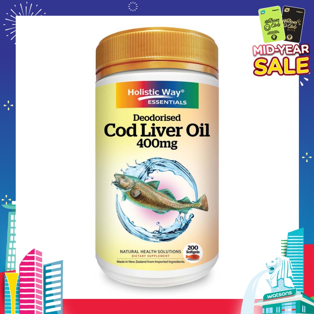 Essentials Cod Liver Oil 400mg Dietary Supplement Softgel 200s