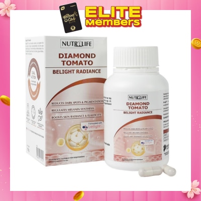 NUTRILIFE Diamond Tomato Belight Radiance Vegetarian Capsule (To Reduce & Prevent Hyperpigmentation) 30s