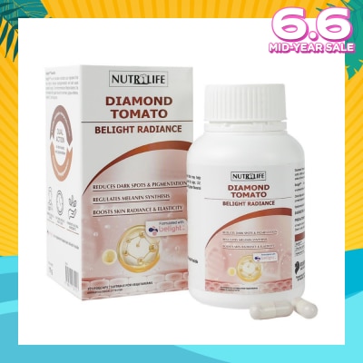 NUTRILIFE Diamond Tomato Belight Radiance Vegetarian Capsule (To Reduce & Prevent Hyperpigmentation) 30s