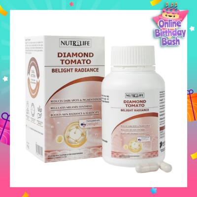 NUTRILIFE Diamond Tomato Belight Radiance Vegetarian Capsule (To Reduce & Prevent Hyperpigmentation) 30s