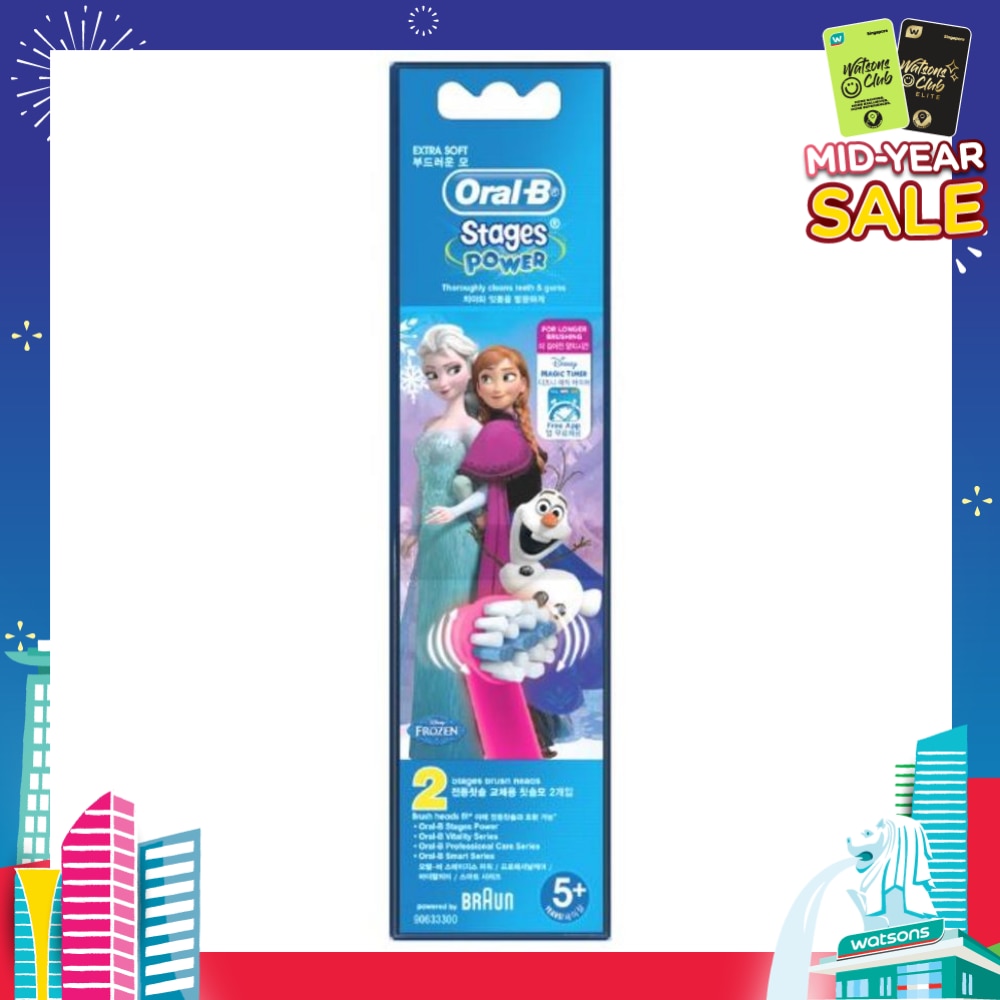 Stages Power Toothbrush Heads Featuring Frozen Characters 2 Count
