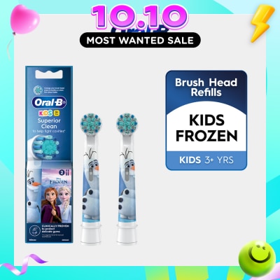 ORAL B Kids Frozen 3+ Years Clean Electric Toothbrush Replacement Head 2s image