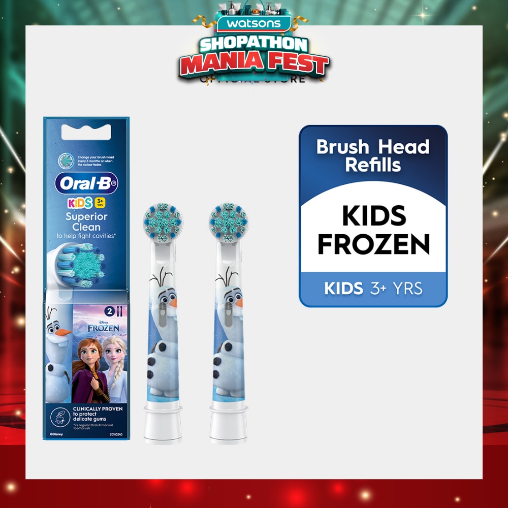 Kids Frozen 3+ Years Clean Electric Toothbrush Replacement Head 2s