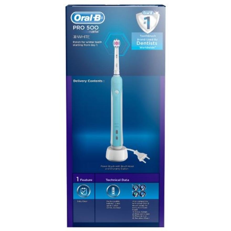 Pro 500 3DWhite Electric Toothbrush Powered By Braun