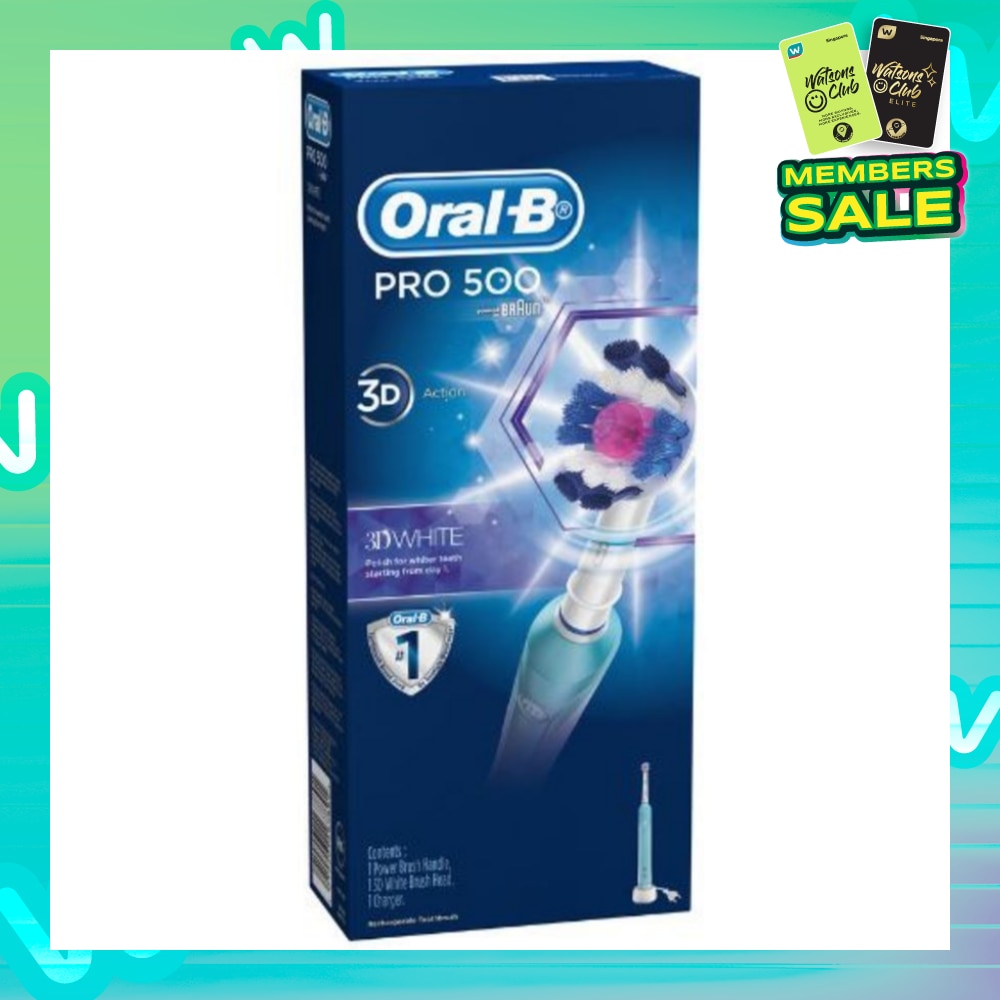 Pro 500 3DWhite Electric Toothbrush Powered By Braun