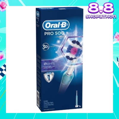 ORAL-B Pro 500 3DWhite Electric Toothbrush Powered By Braun