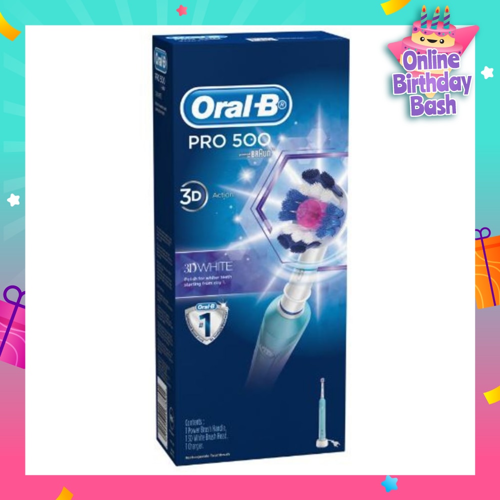 Pro 500 3DWhite Electric Toothbrush Powered By Braun