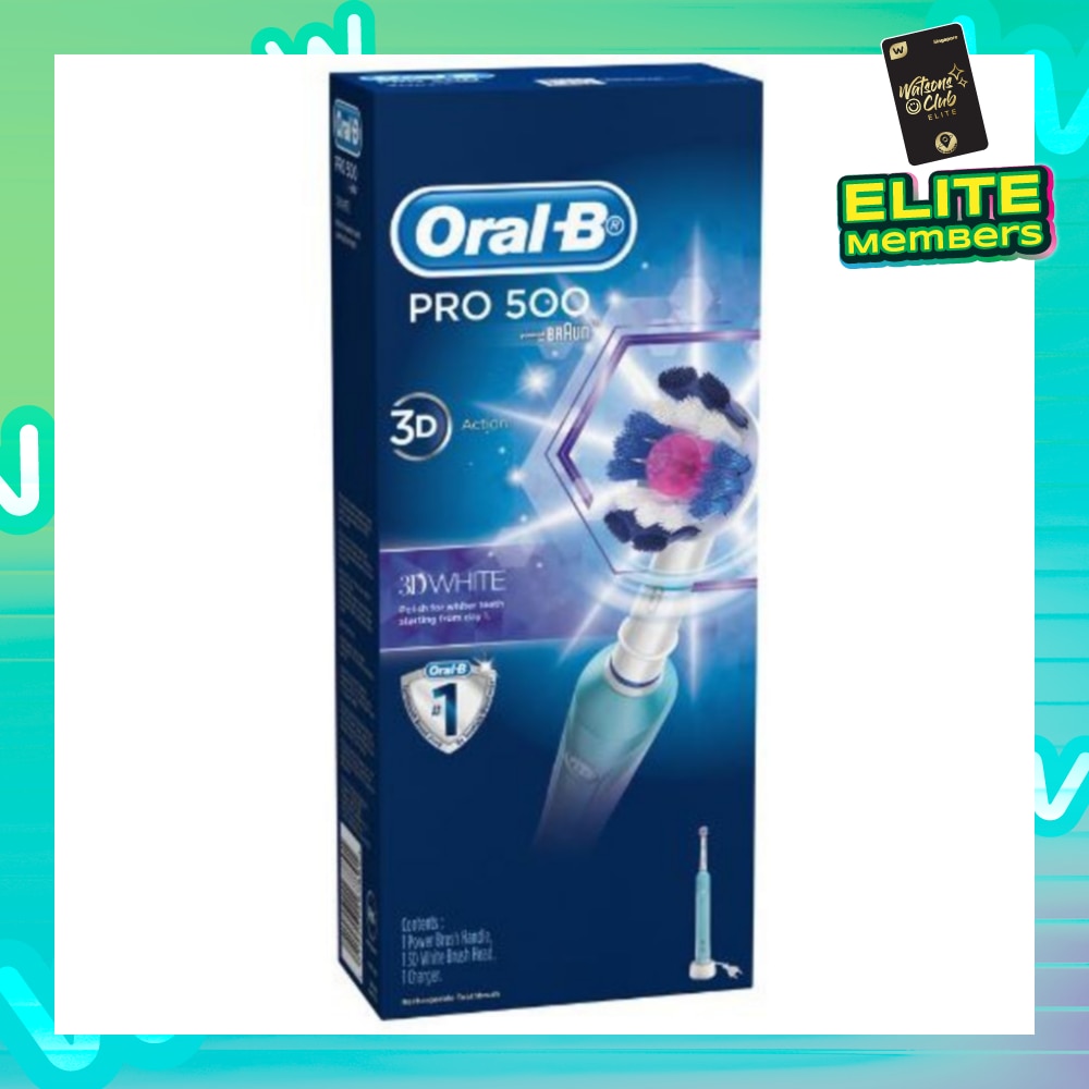 Pro 500 3DWhite Electric Toothbrush Powered By Braun