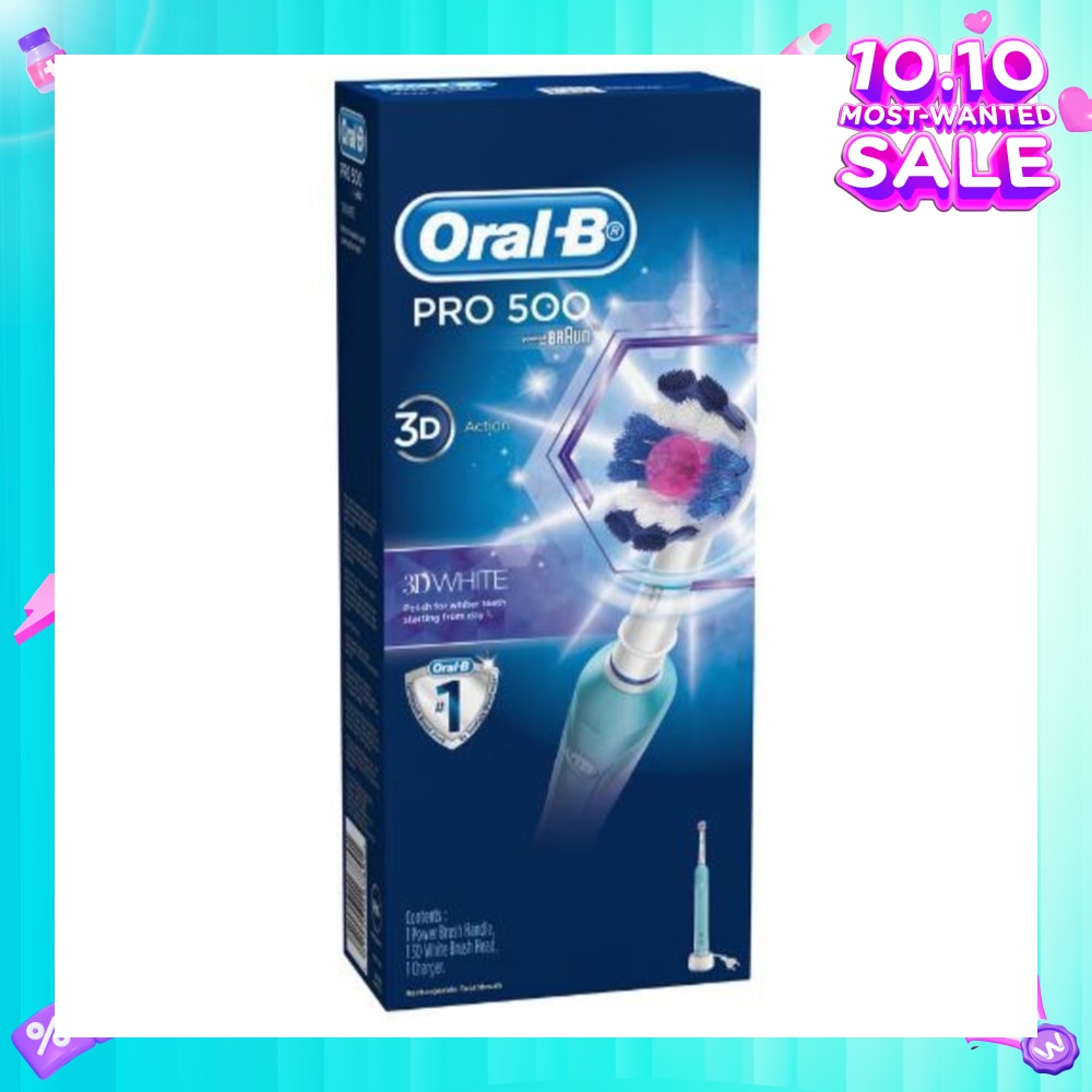 Pro 500 3DWhite Electric Toothbrush Powered By Braun