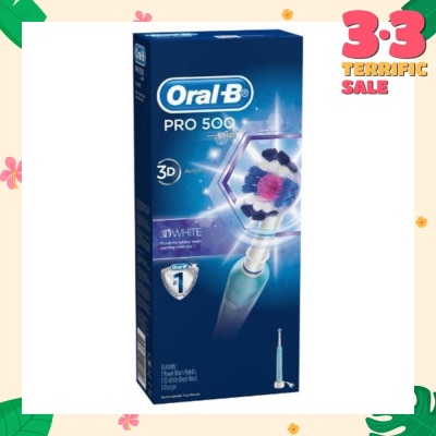 ORAL-B Pro 500 3DWhite Electric Toothbrush Powered By Braun