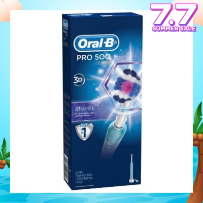 ORAL-B Pro 500 3DWhite Electric Toothbrush Powered By Braun