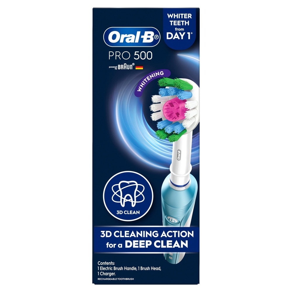 Pro 500 Turquoise Whitening Electric Toothbrush 1s