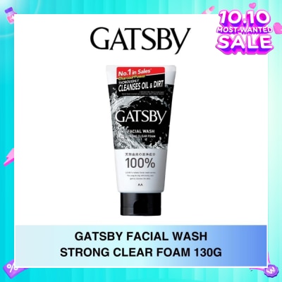 GATSBY Facial Wash Strong Clear Foam 130g