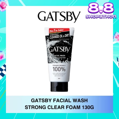 GATSBY Facial Wash Strong Clear Foam 130g