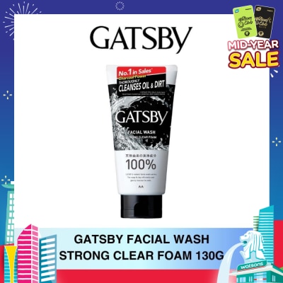 GATSBY Facial Wash Strong Clear Foam 130g