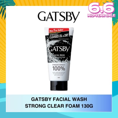 GATSBY Facial Wash Strong Clear Foam 130g
