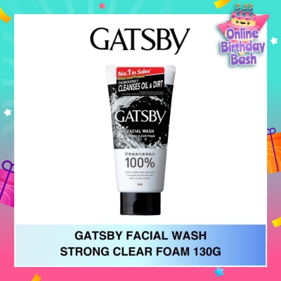 GATSBY Facial Wash Strong Clear Foam 130g