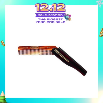 KENT BRUSHES A20T (Handmade Folding Pocket Comb With Clip For Men) 1s
