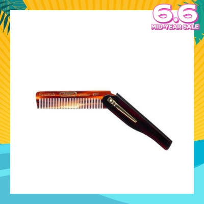 KENT BRUSHES A20T (Handmade Folding Pocket Comb With Clip For Men) 1s