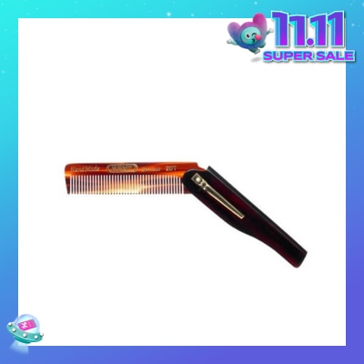 KENT BRUSHES A20T (Handmade Folding Pocket Comb With Clip For Men) 1s