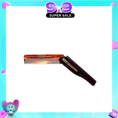 KENT BRUSHES - A20T (Handmade Folding Pocket Comb With Clip For Men) 1s image