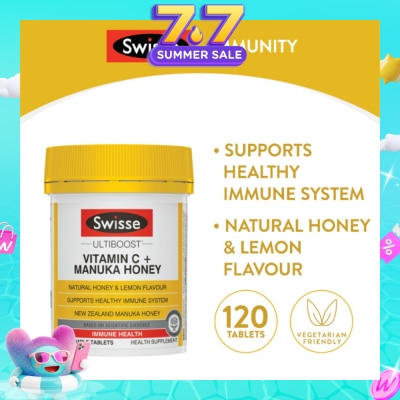 SWISSE - Ultiboost Vitamin C + Manuka Honey Chewable Tablet 120s