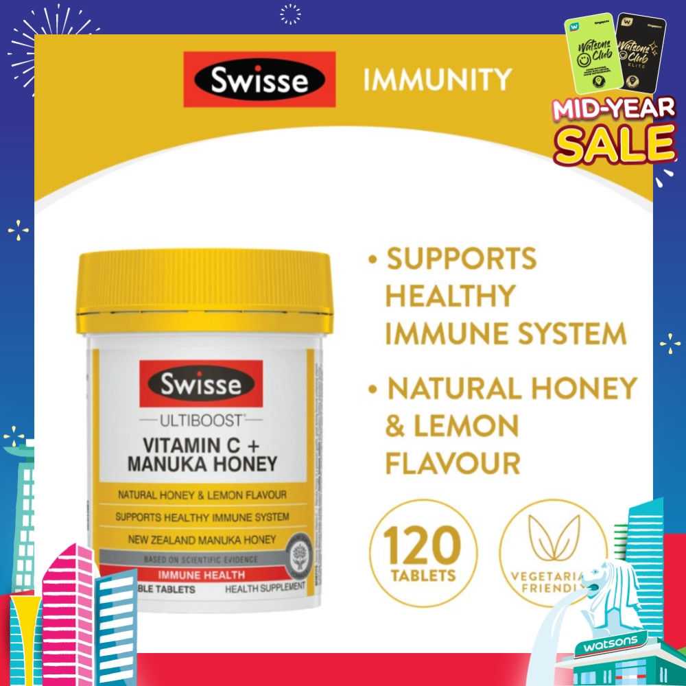 Ultiboost Vitamin C + Manuka Honey Chewable Tablets 120s