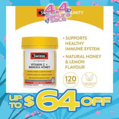 SWISSE - Ultiboost Vitamin C + Manuka Honey Chewable Tablet 120s&nbsp;(Expiry: Aug`2026)
