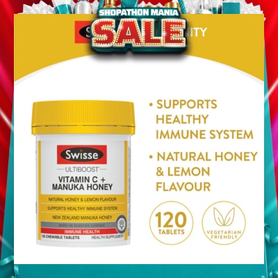 SWISSE - Ultiboost Vitamin C + Manuka Honey Chewable Tablet 120s