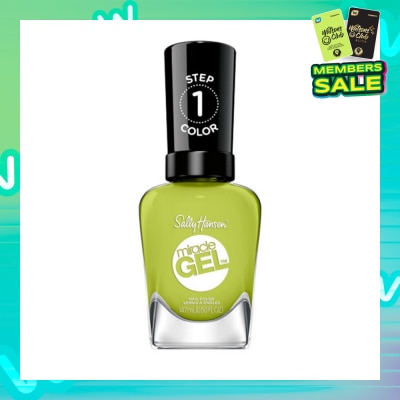 SALLY HANSEN Miracle Gel Nail Polish Lacquer (764 Cactus Makes Perfect) Helps To Create A Look That Feels Professional Yet Is Easily Achieved At Home 14.7ml
