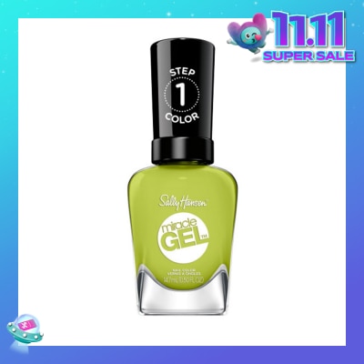 SALLY HANSEN Miracle Gel Nail Polish Lacquer (764 Cactus Makes Perfect) Helps To Create A Look That Feels Professional Yet Is Easily Achieved At Home 14.7ml (Expiry: Mar`2026)