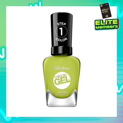 SALLY HANSEN Miracle Gel Nail Polish Lacquer (764 Cactus Makes Perfect) Helps To Create A Look That Feels Professional Yet Is Easily Achieved At Home 14.7ml