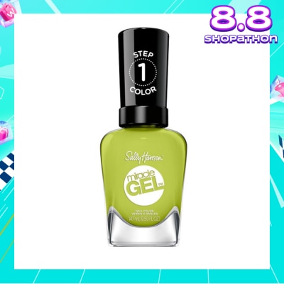 SALLY HANSEN Miracle Gel Nail Polish Lacquer (764 Cactus Makes Perfect) Helps To Create A Look That Feels Professional Yet Is Easily Achieved At Home 14.7ml