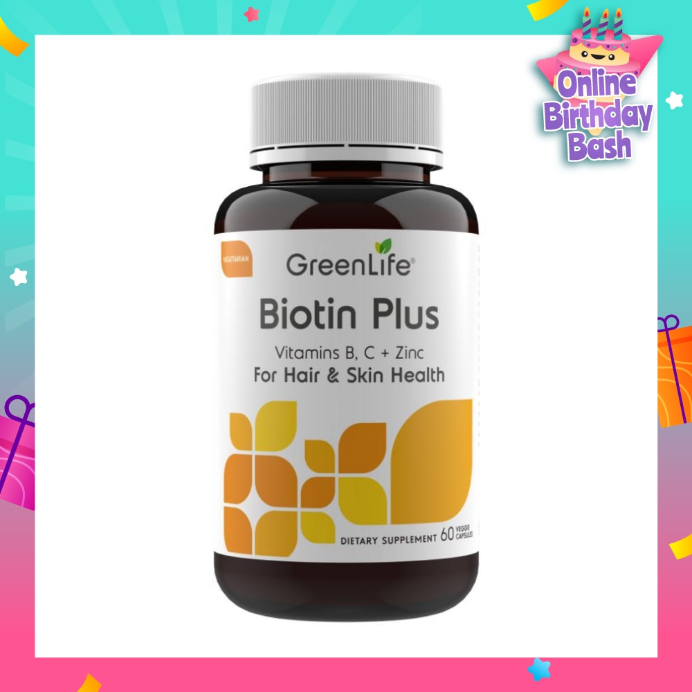 Biotin Plus with Vitamin B, C + Zinc Capsules (For Hair & Skin Health) 60s