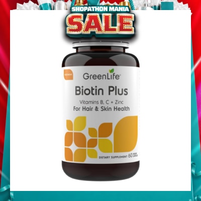 GREENLIFE - Biotin Plus with Vitamin B, C + Zinc Capsules (For Hair & Skin Health) 60s