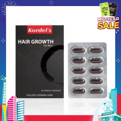 KORDEL'S Hair Growth For Men Vegetal Capsules (Help To Keep Hair Strong, Healthy,Thicker And Fuller) 60s