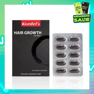 KORDEL'S Hair Growth For Men Vegetal Capsules (Help To Keep Hair Strong, Healthy,Thicker And Fuller) 60s